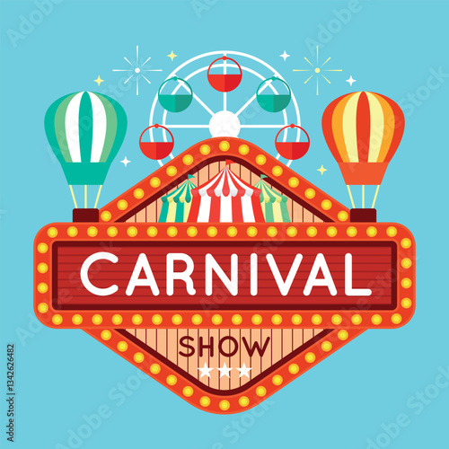 Illustration of carnival sign background 