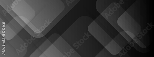 abstract white and black square geometric background with shapes minimalist vector illustration