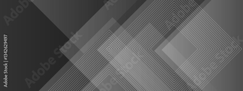 abstract white and black gradient geometric background vector illustration, perfect for digital banner, business presentation, and social media design
