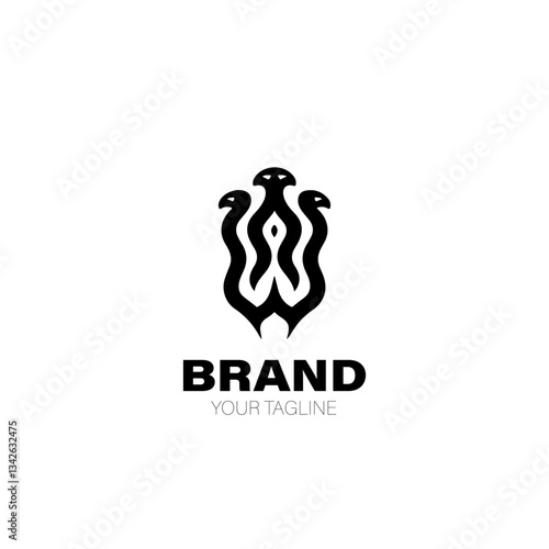 Hydra Logo. Hydra Logo Design. Hydra Logo Brand. Hydra Logo Vector Design Isolated on White Background