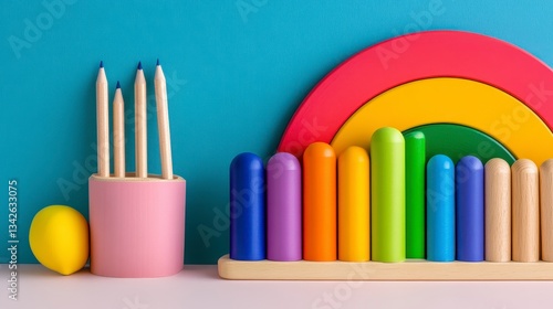 Colorful Classroom Supplies and Toys for Children Education Play