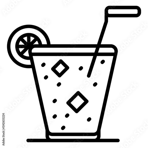 Ice Tea line icon