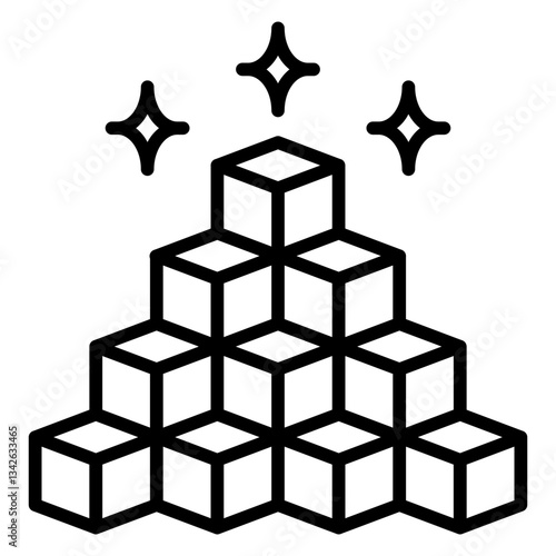 Sugar Cubes line icon