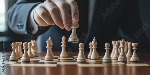 Wallpaper Mural Chess player making a strategic move in a match at a classy indoor setting during the afternoon Torontodigital.ca