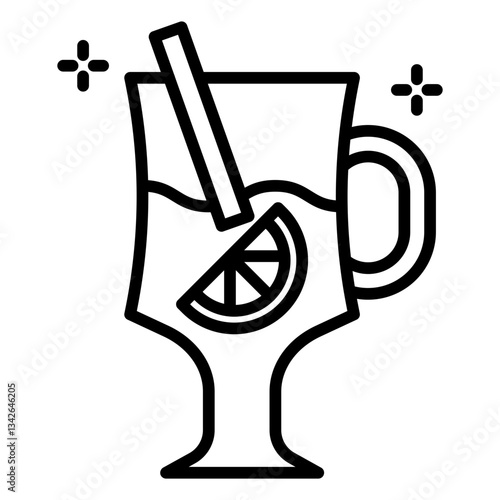 Mulled Wine line icon