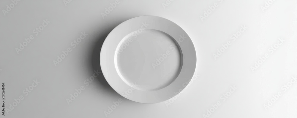 A pristine white plate with an elegant white rim is mounted on a textured wall, creating a striking contrast that highlights its delicate design and adds a touch of sophistication to the space. A pristine white plate with an elegant white rim is mounted on a textured wall, creating a striking contrast that highlights its delicate design and adds a touch of sophistication to the space.