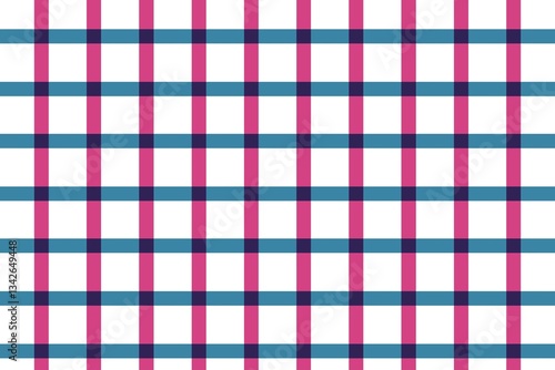 Checkered tablecloth gingham seamless pattern in pink and green for classic, simple, cute wallpaper background 