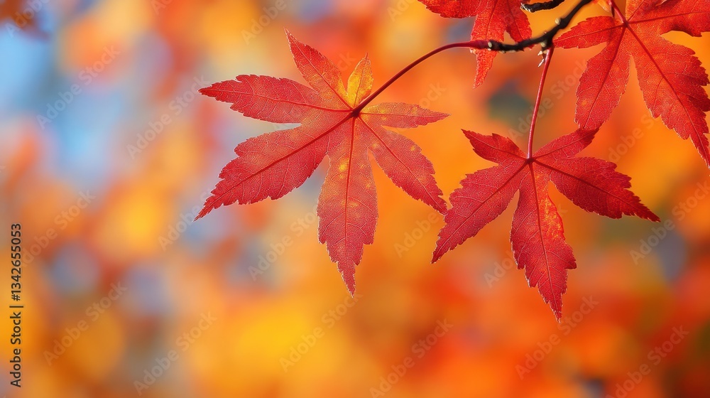 A vibrant backdrop of fiery red maple leaves, their edges kissed by the crisp autumn air, forming a breathtaking spectacle of nature is artistry. A vibrant backdrop of fiery red maple leaves, their edges kissed by the crisp autumn air, forming a breathtaking spectacle of nature is artistry.