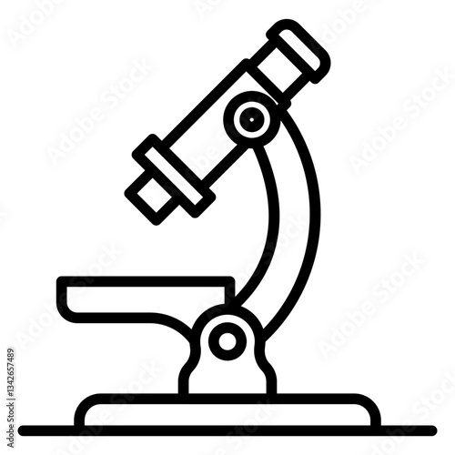 Microscope line icon