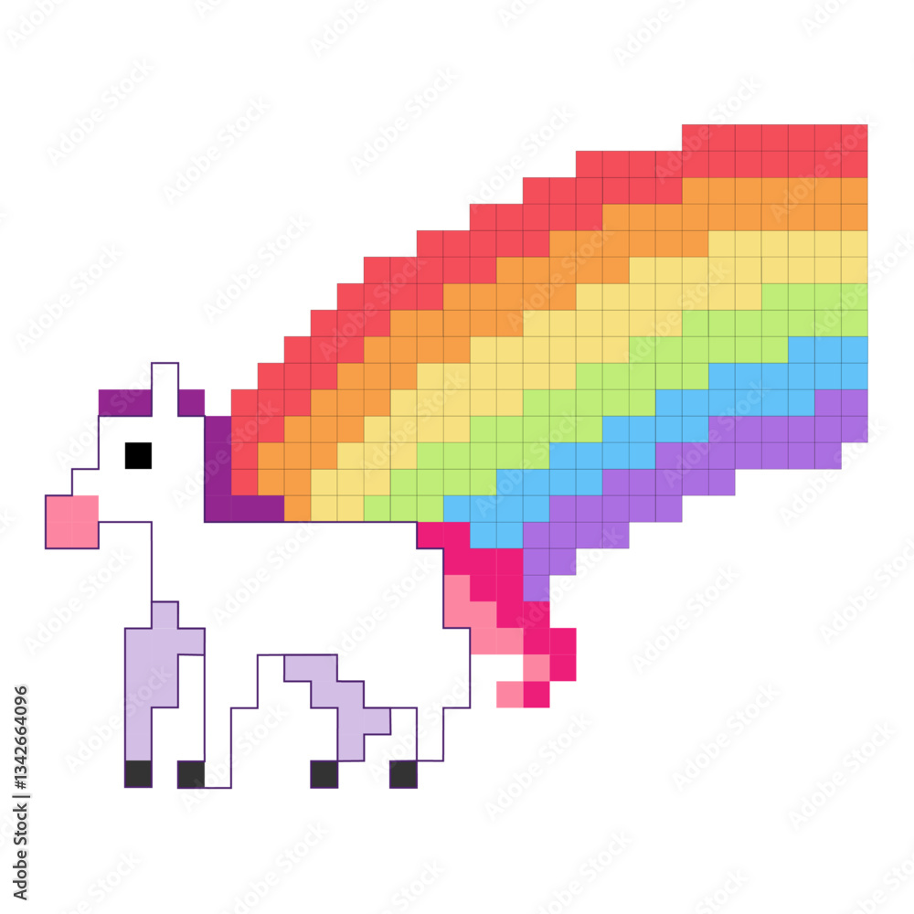 Obraz premium pixel rainbow