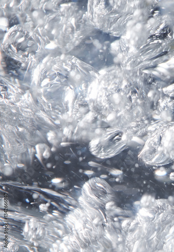 liquid, motion, blue, bubbles, abstract, background