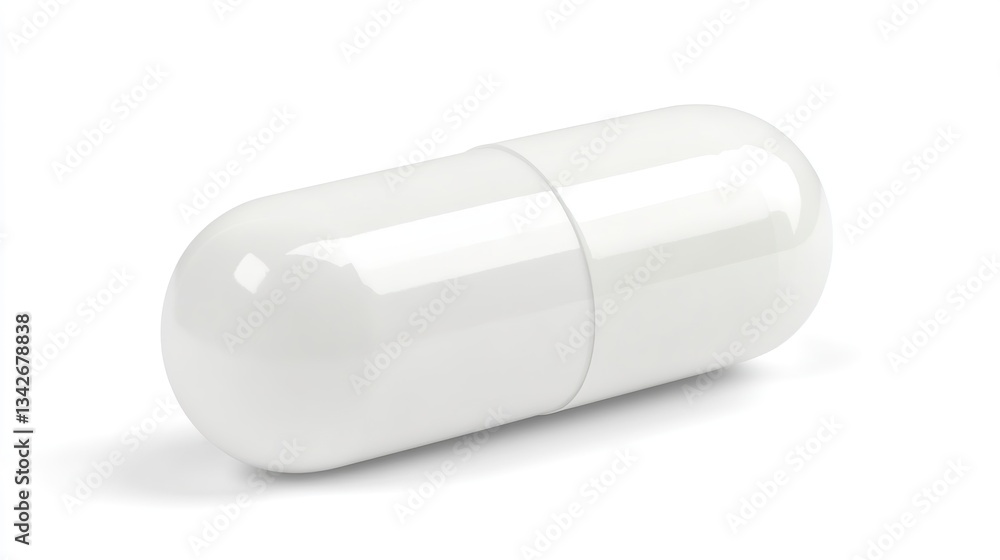 White Plastic Pill Bottle with Screw-on Cap, Ideal for Storing Vitamins, Supplements, or Medications, Isolated on White Background White Plastic Pill Bottle with Screw-on Cap, Ideal for Storing Vitamins, Supplements, or Medications, Isolated on White Background