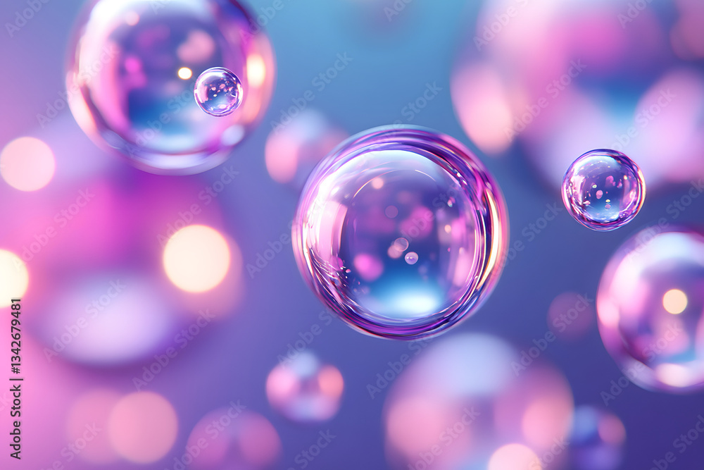 Floating Bubbles, Shimmering Light, Abstract Art Floating Bubbles, Shimmering Light, Abstract Art