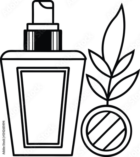 vector illustration of perfume bottle