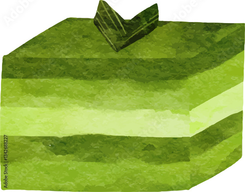 Watercolor Illustration of Thailand Dessert. Thai dessert. Thai Food.