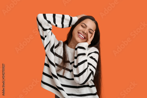 Beautiful young happy woman...
