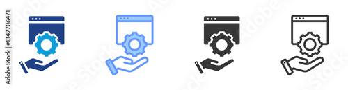 Paas icon set multiple style collection