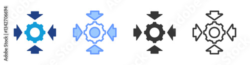 Auto Scaling icon set multiple style collection