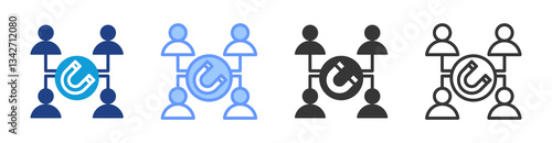 Lead Generation icon set multiple style collection