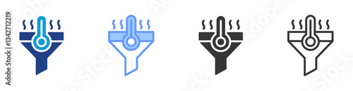 Warm Lead icon set multiple style collection