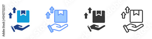 Up Selling icon set multiple style collection