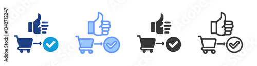 Customer Journey icon set multiple style collection