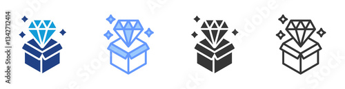 Value Proposition icon set multiple style collection