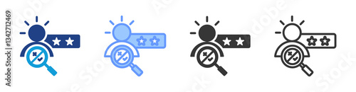 Lead Scoring icon set multiple style collection