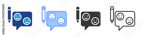 Feedback icon set multiple style collection