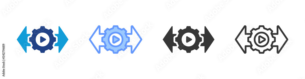 Decision Support System icon set multiple style collection Decision Support System icon set multiple style collection