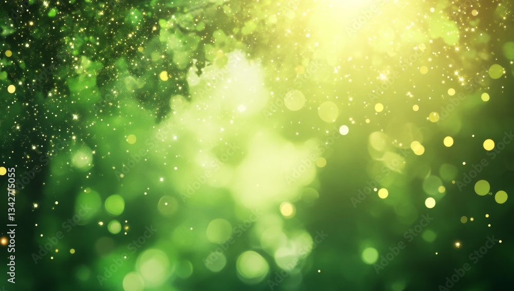 Obraz premium Lush forest backdrop with bokeh