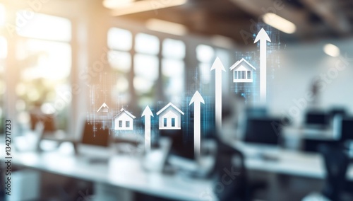 Modern office space with rising housing prices