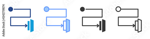 Exit Strategy icon set multiple style collection