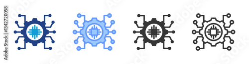 Disruptive Technology icon set multiple style collection