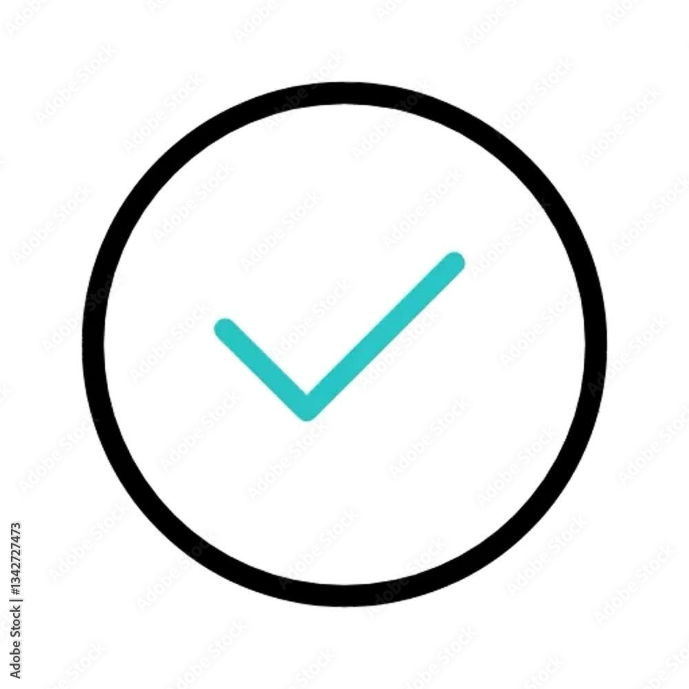 Check Mark Icon Teal Tick in a Circle - Approval, Confirmation, Complete, Success Symbol Check Mark Icon Teal Tick in a Circle - Approval, Confirmation, Complete, Success Symbol