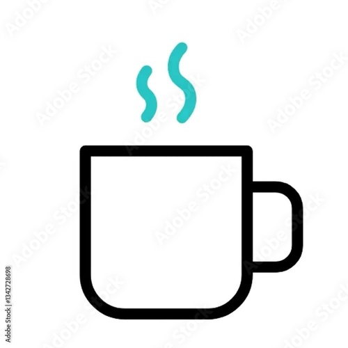Hot Beverage in a Mug A Simple Illustration of Warmth and Comfort