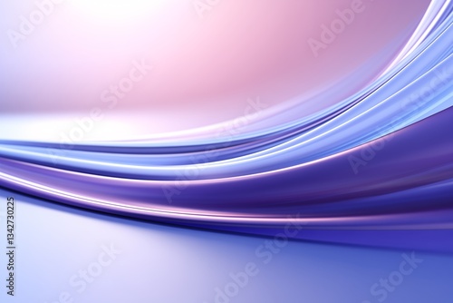 A smooth blue and purple curve with a soft gradient background, the overall effect is elegant and modern