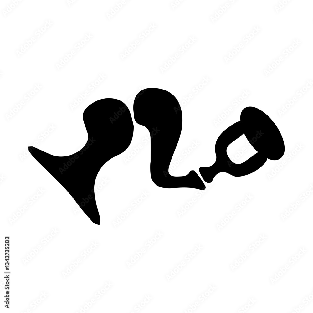 Fototapeta premium ossicles bone glyph icon