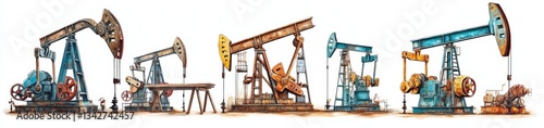 Oil Pumpjacks in a Row (1)