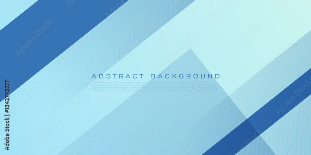 Obraz premium Abstract bright blue background. Frame design trendy overlap shadow and lines pattern. Eps10 vector