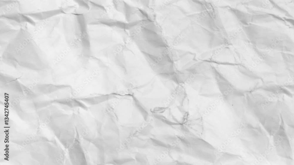 Animated paper texture background, Grunge Paper Texture. Animation of a white, crumpled sheet of paper in grunge style.
White crumpled paper texture background. White crumpled sheet of paper texture.
