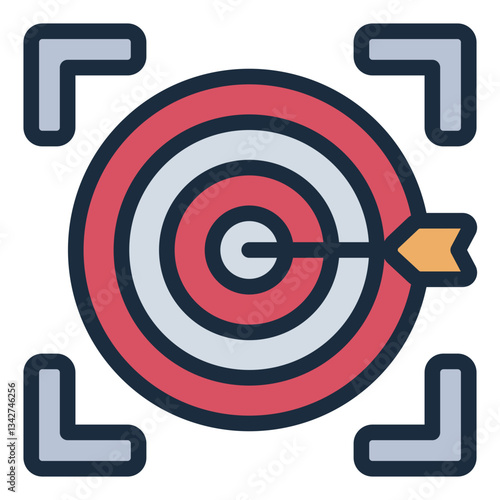 Bullseye targer Icon an arrow for success