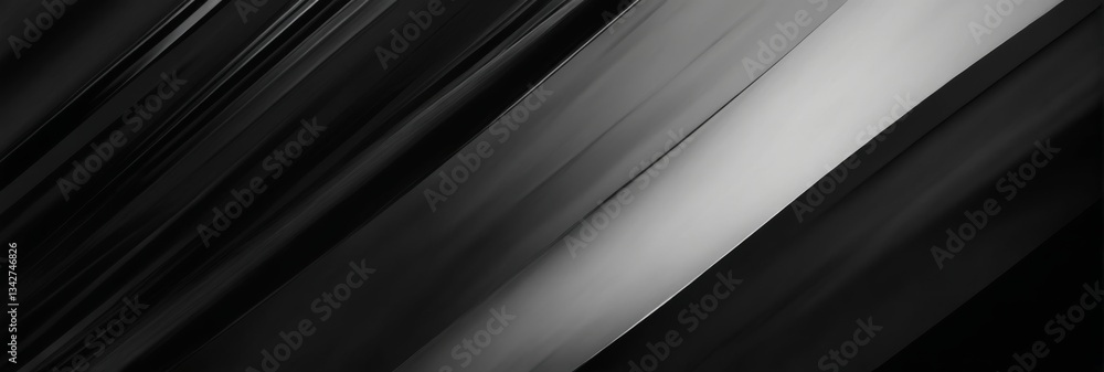 Obraz premium Dynamic Black and White Abstract Background with Diagonal Lines from TopDown Perspective