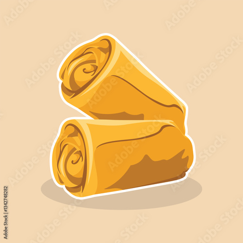 Canvas Print Lumpia Filipino Food Halo-halo Food Vector Graphic