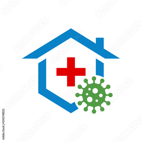Stay Save At Home Design Vector