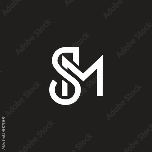 Free Download Initial letter SM logo design simple vector template. - GFXLoad