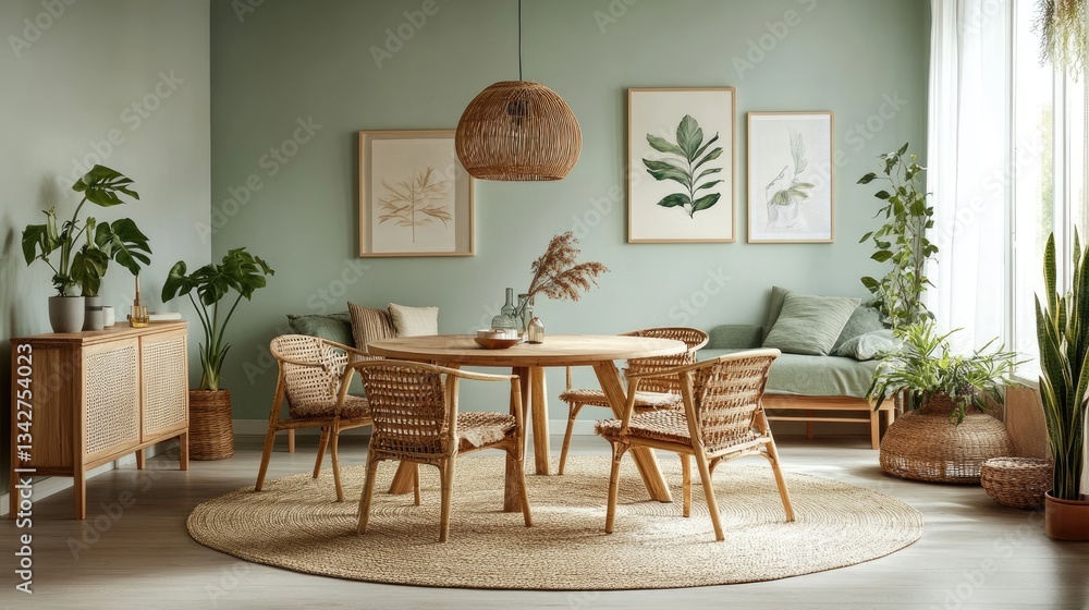 Bohemian Dining Room Decor with Natural Elements Bohemian Dining Room Decor with Natural Elements
