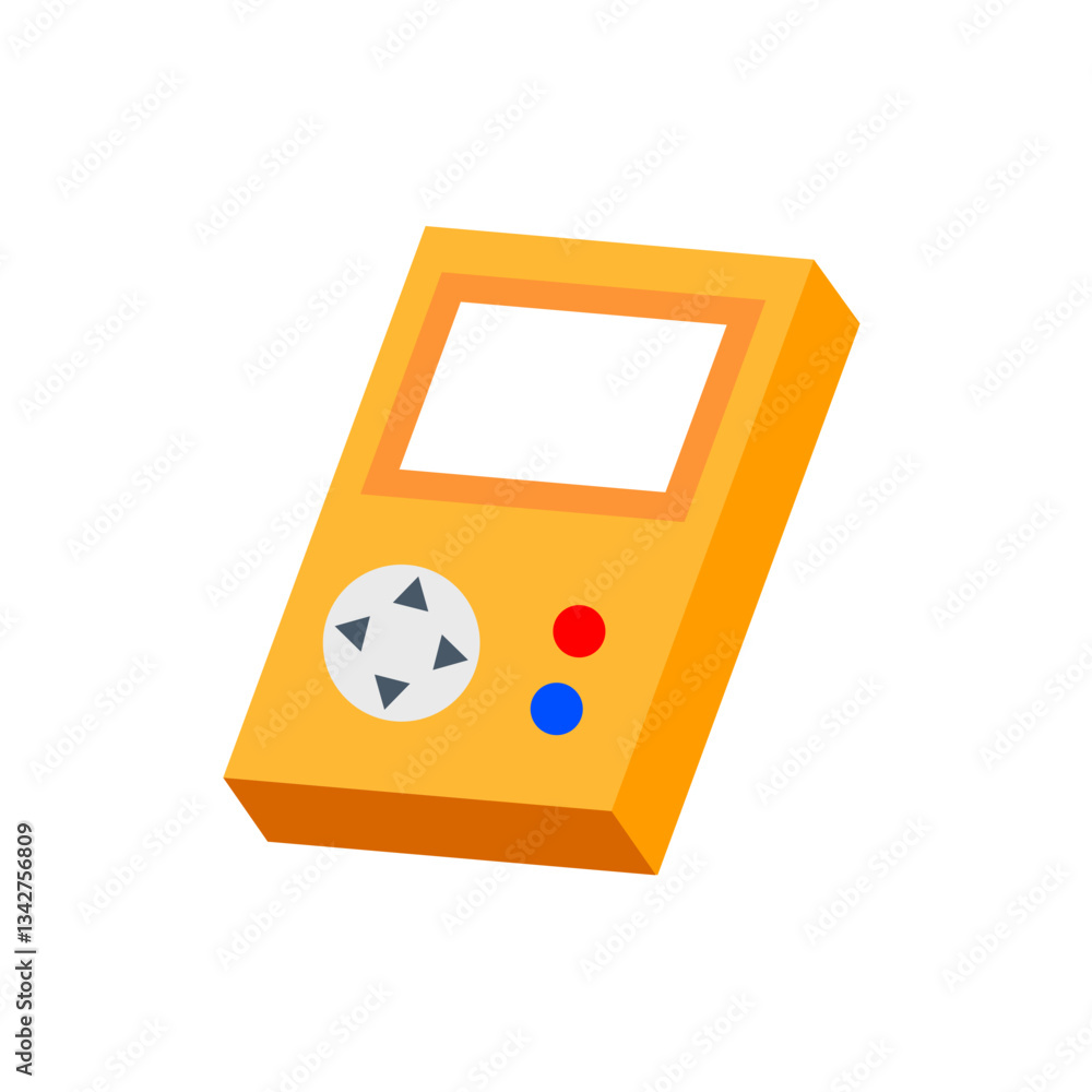 Fototapeta premium cartoon handheld game console