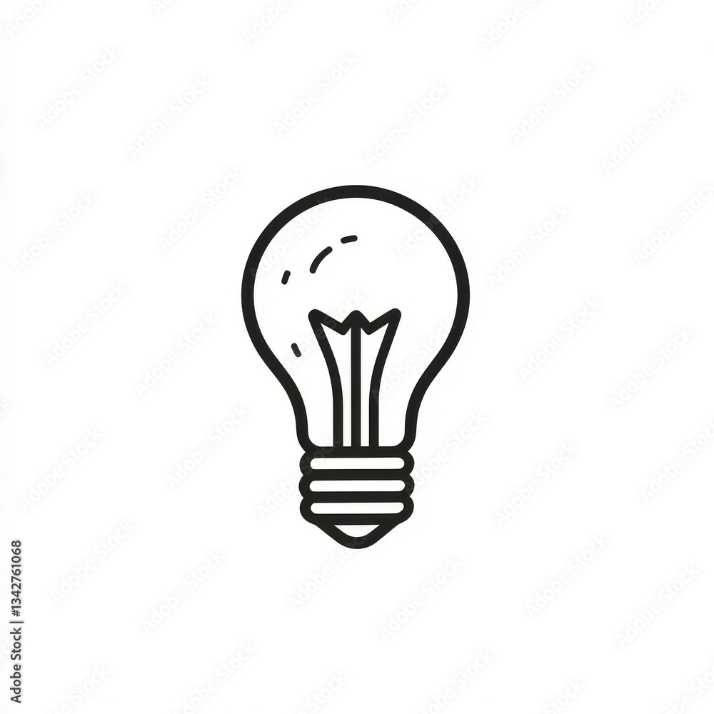 Isolated lightbulb icon, idea, innovation, solution Isolated lightbulb icon, idea, innovation, solution