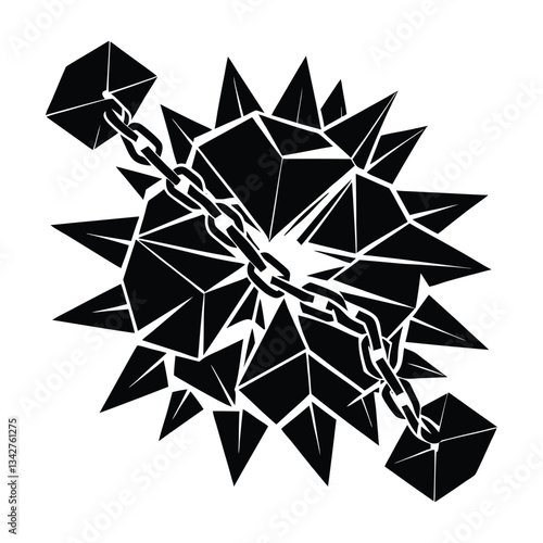  shattered chains  icon silhouette 